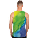 Watercolor Rainbow LGBT Pride Print Men's Tank Top