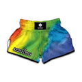 Watercolor Rainbow LGBT Pride Print Muay Thai Boxing Shorts