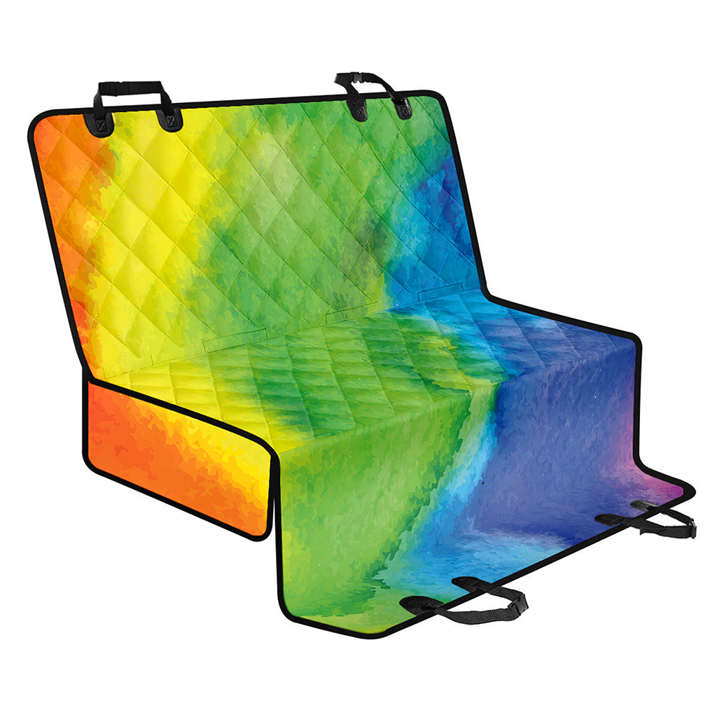 Watercolor Rainbow LGBT Pride Print Pet Car Back Seat Cover
