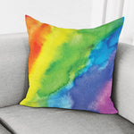 Watercolor Rainbow LGBT Pride Print Pillow Cover