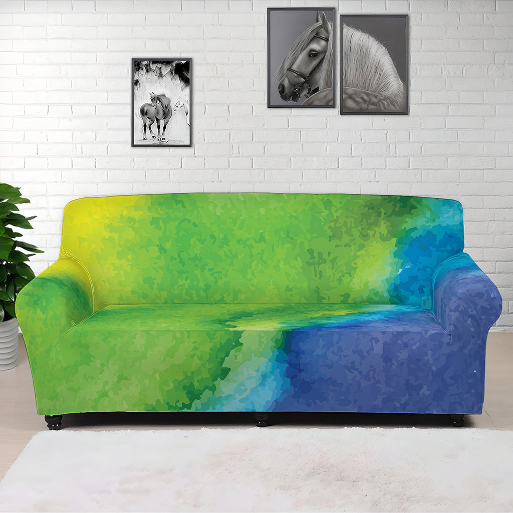 Watercolor Rainbow LGBT Pride Print Sofa Cover