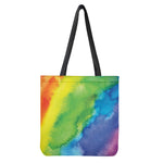 Watercolor Rainbow LGBT Pride Print Tote Bag