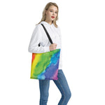 Watercolor Rainbow LGBT Pride Print Tote Bag