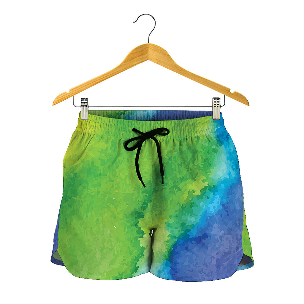 Watercolor Rainbow LGBT Pride Print Women's Shorts