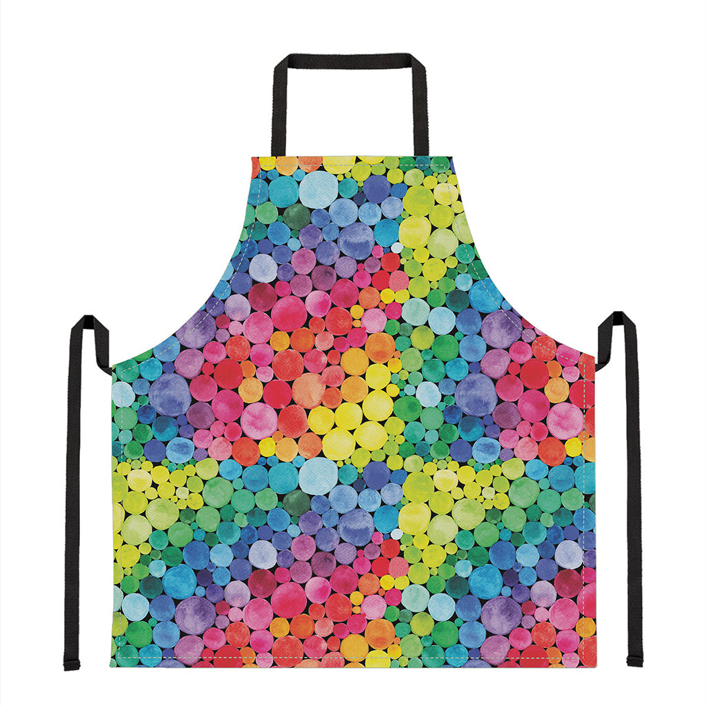 Watercolor Rainbow Pattern Print Apron