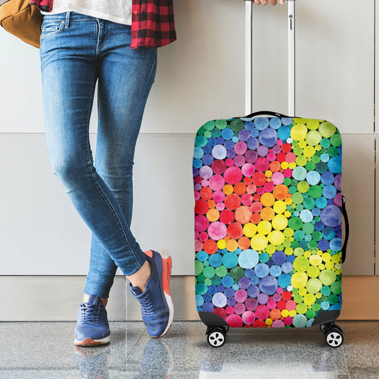 Watercolor Rainbow Pattern Print Luggage Cover