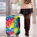 Watercolor Rainbow Pattern Print Luggage Cover