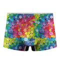 Watercolor Rainbow Pattern Print Men's Boxer Briefs