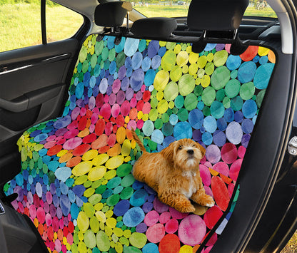 Watercolor Rainbow Pattern Print Pet Car Back Seat Cover