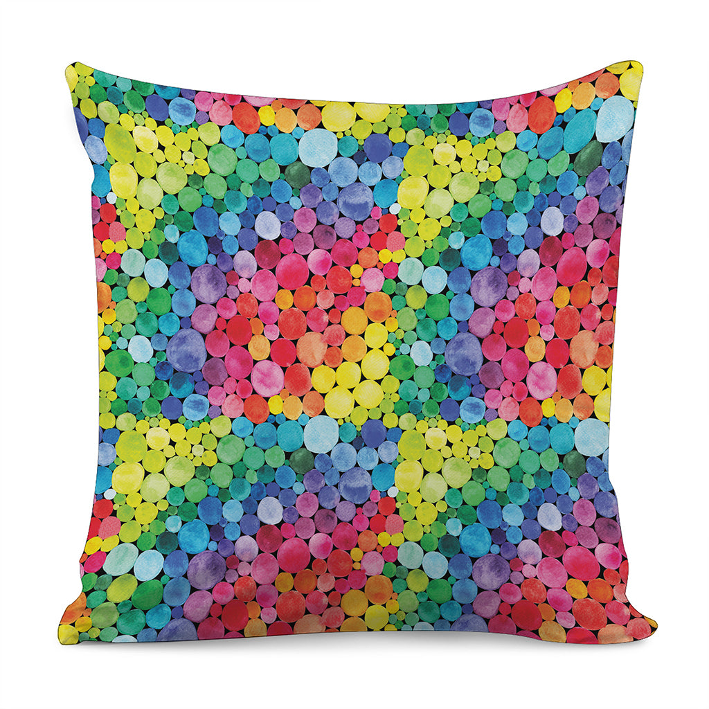 Watercolor Rainbow Pattern Print Pillow Cover