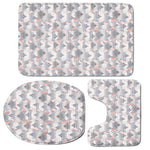 Watercolor Rat Pattern Print 3 Piece Bath Mat Set