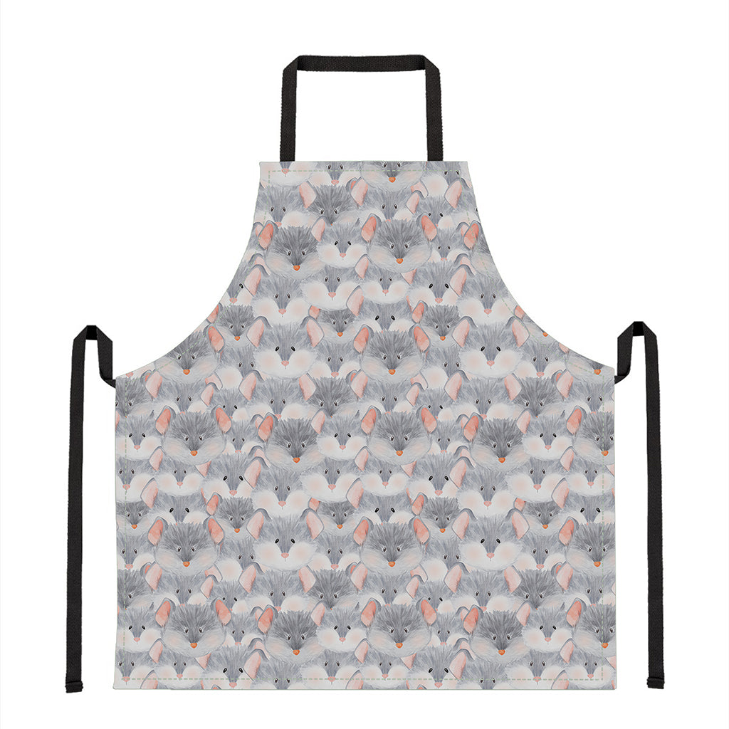 Watercolor Rat Pattern Print Apron