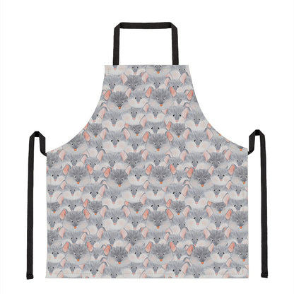 Watercolor Rat Pattern Print Apron