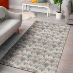 Watercolor Rat Pattern Print Area Rug