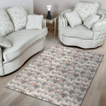 Watercolor Rat Pattern Print Area Rug