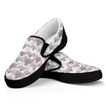 Watercolor Rat Pattern Print Black Slip On Shoes