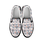 Watercolor Rat Pattern Print Black Slip On Shoes