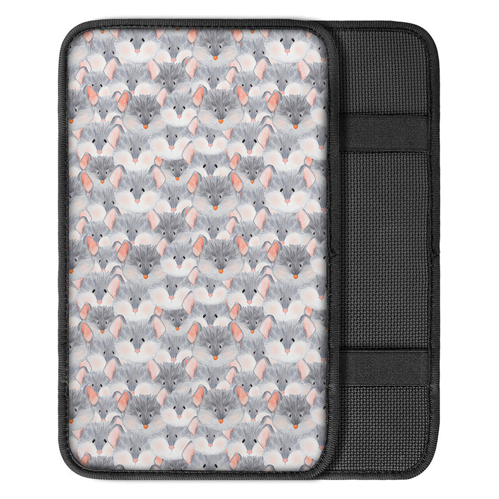 Watercolor Rat Pattern Print Car Center Console Cover