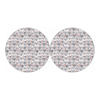 Watercolor Rat Pattern Print Car Coasters