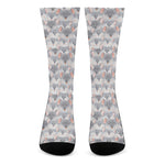 Watercolor Rat Pattern Print Crew Socks