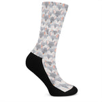 Watercolor Rat Pattern Print Crew Socks