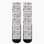 Watercolor Rat Pattern Print Crew Socks