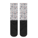 Watercolor Rat Pattern Print Crew Socks