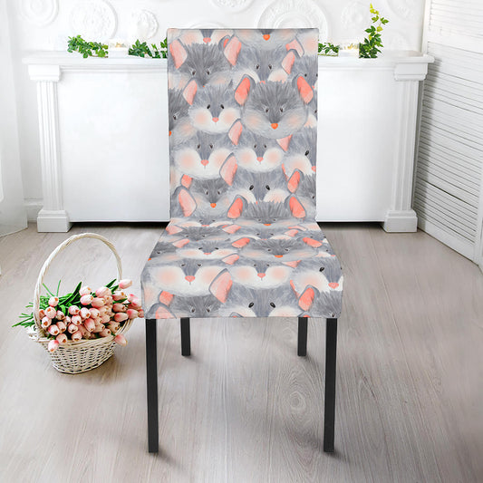 Watercolor Rat Pattern Print Dining Chair Slipcover