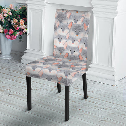 Watercolor Rat Pattern Print Dining Chair Slipcover