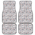 Watercolor Rat Pattern Print Front and Back Car Floor Mats