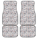 Watercolor Rat Pattern Print Front and Back Car Floor Mats