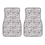 Watercolor Rat Pattern Print Front Car Floor Mats