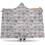 Watercolor Rat Pattern Print Hooded Blanket
