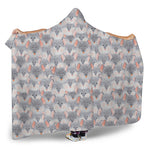 Watercolor Rat Pattern Print Hooded Blanket