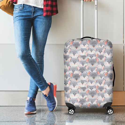 Watercolor Rat Pattern Print Luggage Cover