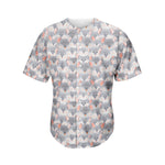 Watercolor Rat Pattern Print Men's Baseball Jersey
