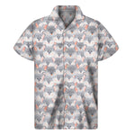 Watercolor Rat Pattern Print Men's Short Sleeve Shirt