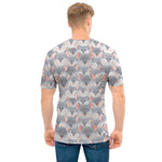 Watercolor Rat Pattern Print Men's T-Shirt