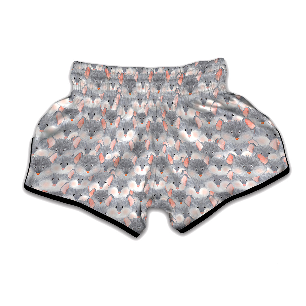 Watercolor Rat Pattern Print Muay Thai Boxing Shorts