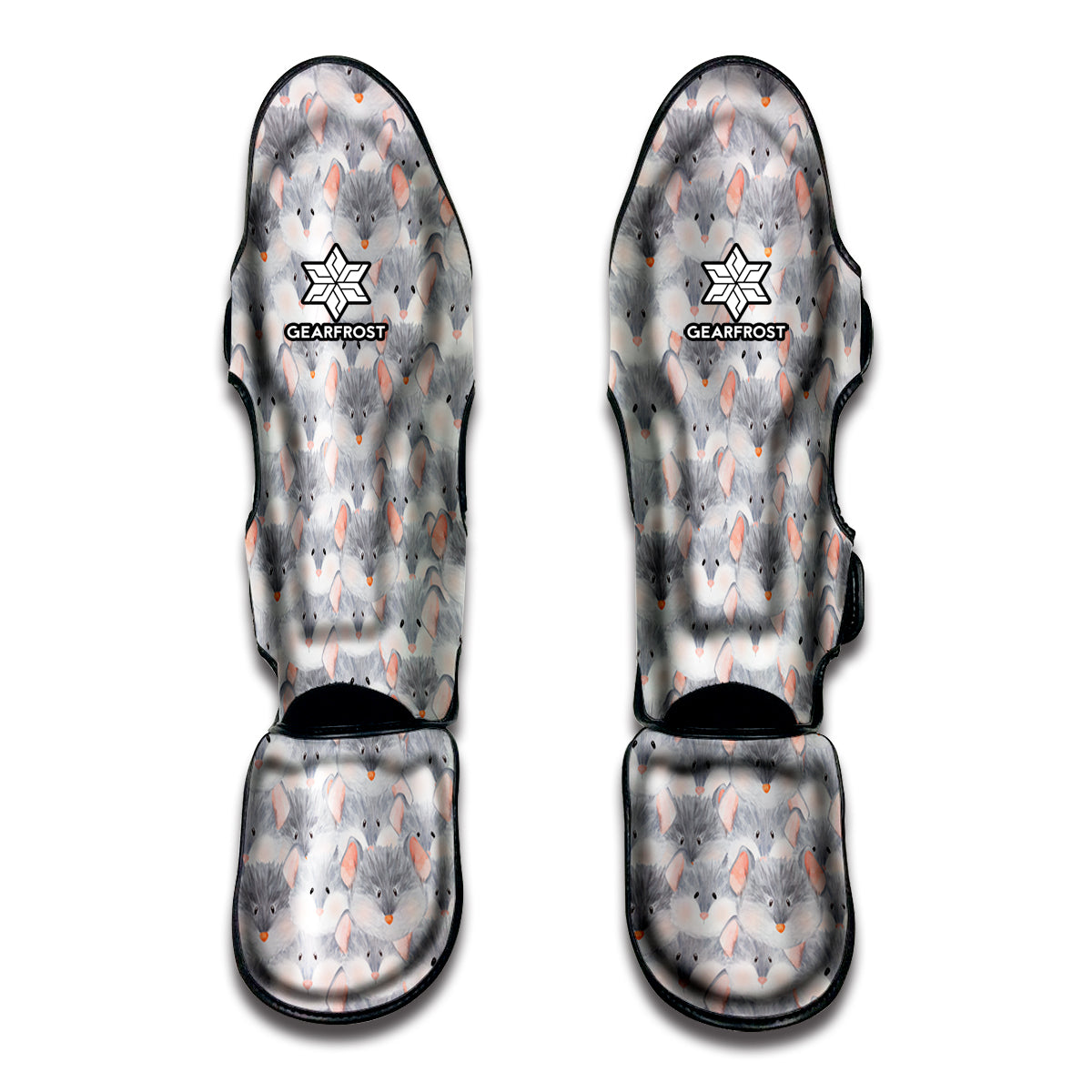 Watercolor Rat Pattern Print Muay Thai Shin Guard