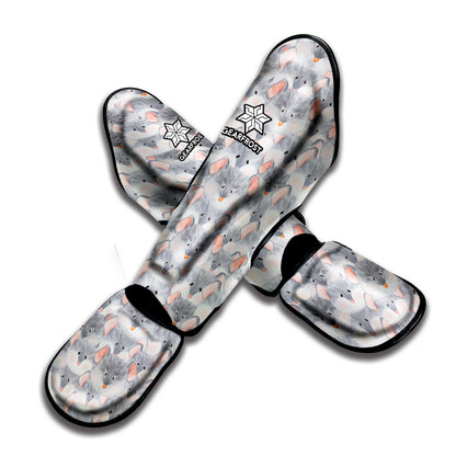 Watercolor Rat Pattern Print Muay Thai Shin Guard