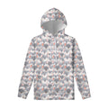 Watercolor Rat Pattern Print Pullover Hoodie