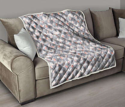 Watercolor Rat Pattern Print Quilt