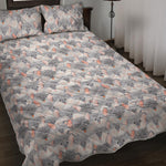 Watercolor Rat Pattern Print Quilt Bed Set