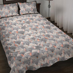 Watercolor Rat Pattern Print Quilt Bed Set
