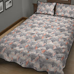 Watercolor Rat Pattern Print Quilt Bed Set