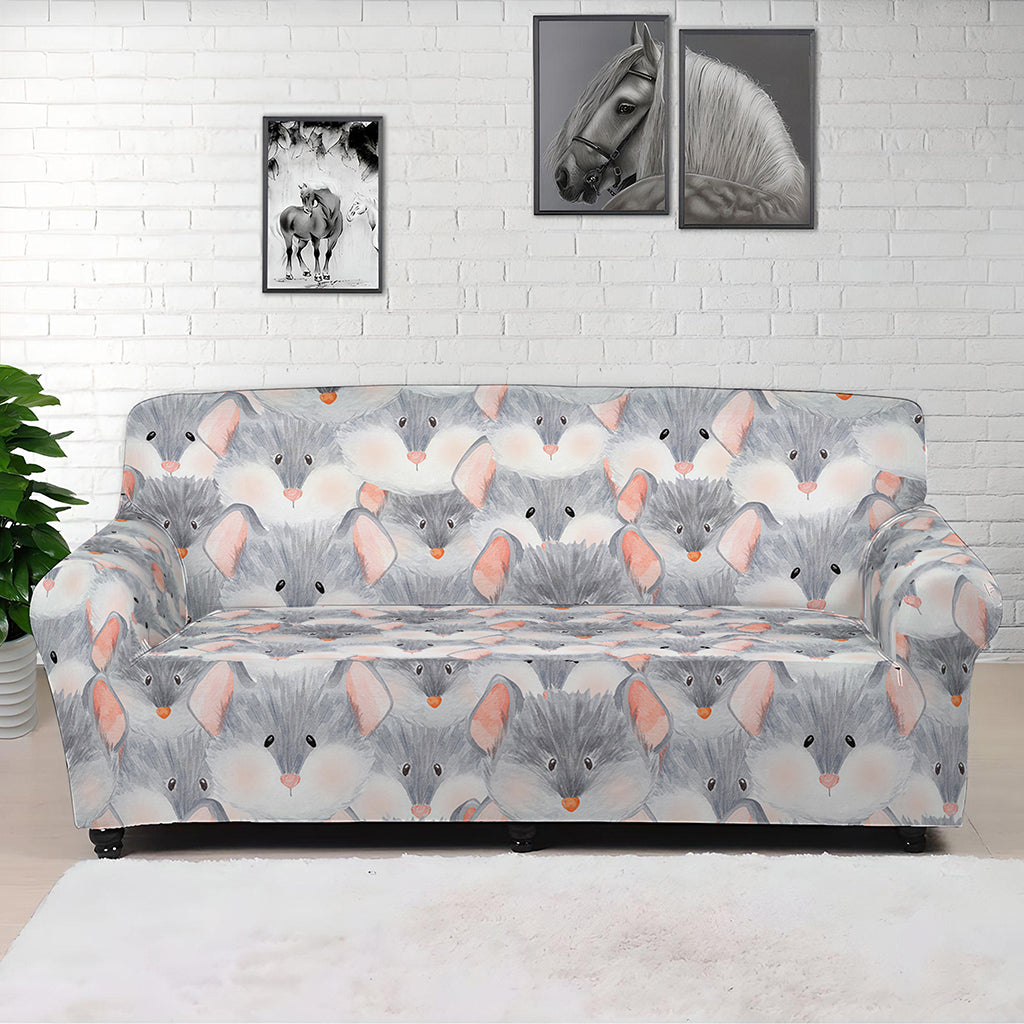 Watercolor Rat Pattern Print Sofa Cover