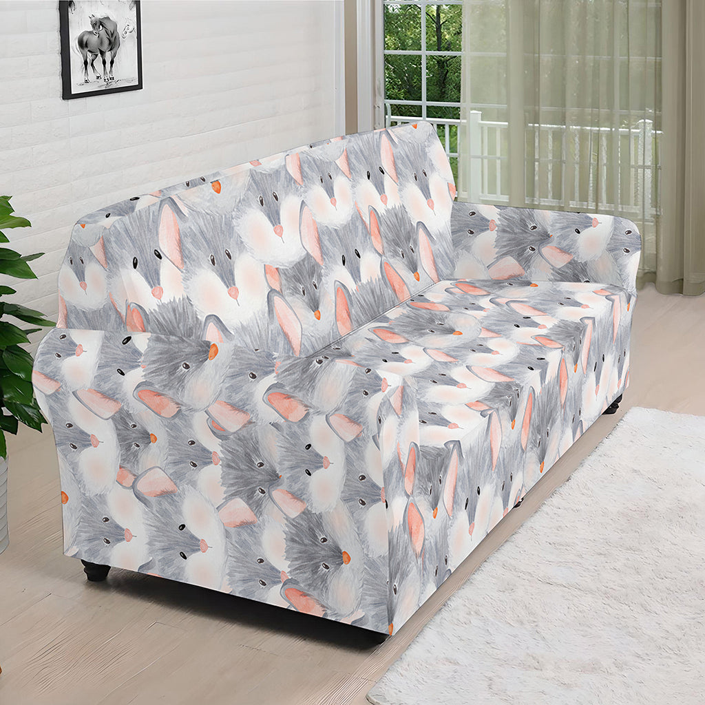 Watercolor Rat Pattern Print Sofa Cover
