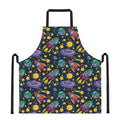 Watercolor Rocket Pattern Print Apron