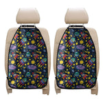 Watercolor Rocket Pattern Print Car Seat Organizers